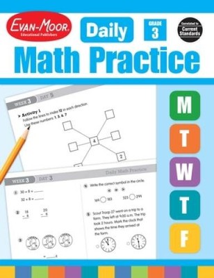 Daily Math Practice, Grade 3 - Paperback By Evan Moor - VERY GOOD
