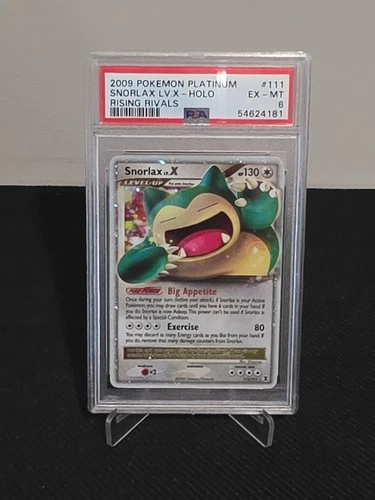 Pokemon Snorlax Lv.X Rising Rivals Holo Rare #111 PSA 6