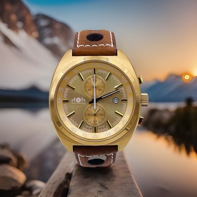 MOM Italy Uhr Chrono plattiert PM7610PLOP/210 45mm sehr reduziert neu