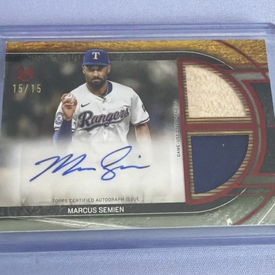 Marcus Semien 2025 Topps Museum Collection 15/15 SPDRA-MS Patch Auto