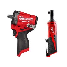M12 FUEL 12V Lithium-Ion Brushless Cordless Stubby 1/2 in. Impact Wrench w/M12 3