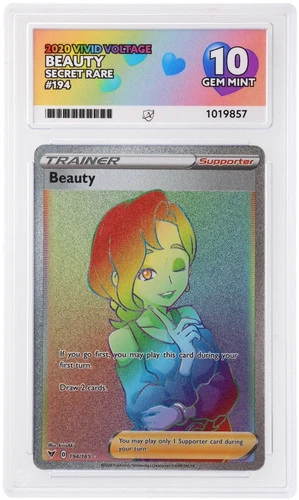 ACE 10 Beauty 194/185 2020 Vivid Voltage Secret Rare Pokémon Perfect Sub Grades