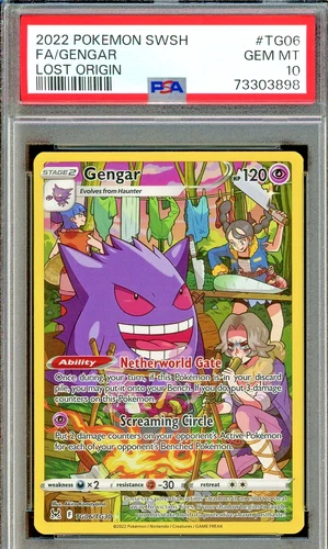 2022 Pokémon Sword & Shield Lost Origin #TG06 FA Gengar Lost Origin PSA 10