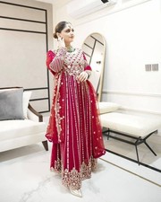 GOWN SALWAR KAMEEZ PAKISTANI INDIAN WEDDING PARTY WEAR DRESS BOLLYWOOD SUIT NEW