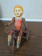 ANTIQUE MARX TOYS WONDER CYCLIST WIND UP LITHO