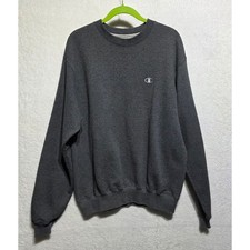 Champion Eco Authentic Dark Gray Crewneck Sweatshirt Mens Medium