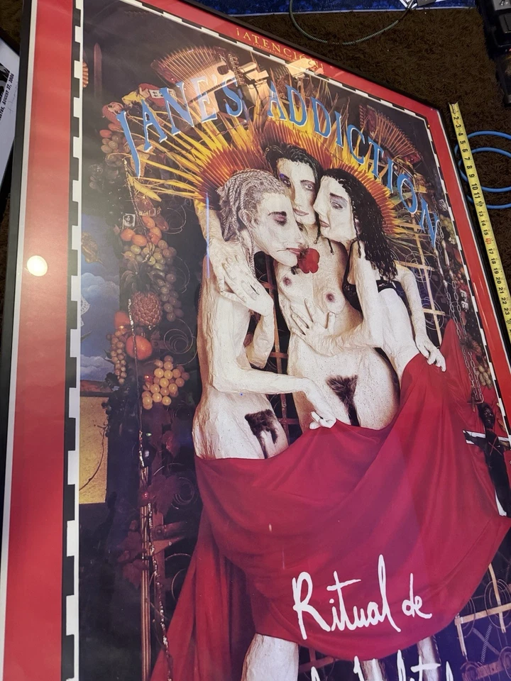 RARE BANNED VERSION HUGE JANE'S ADDICTION Ritual De Lo Habitual 1990 US POSTER - Image 2 of 4