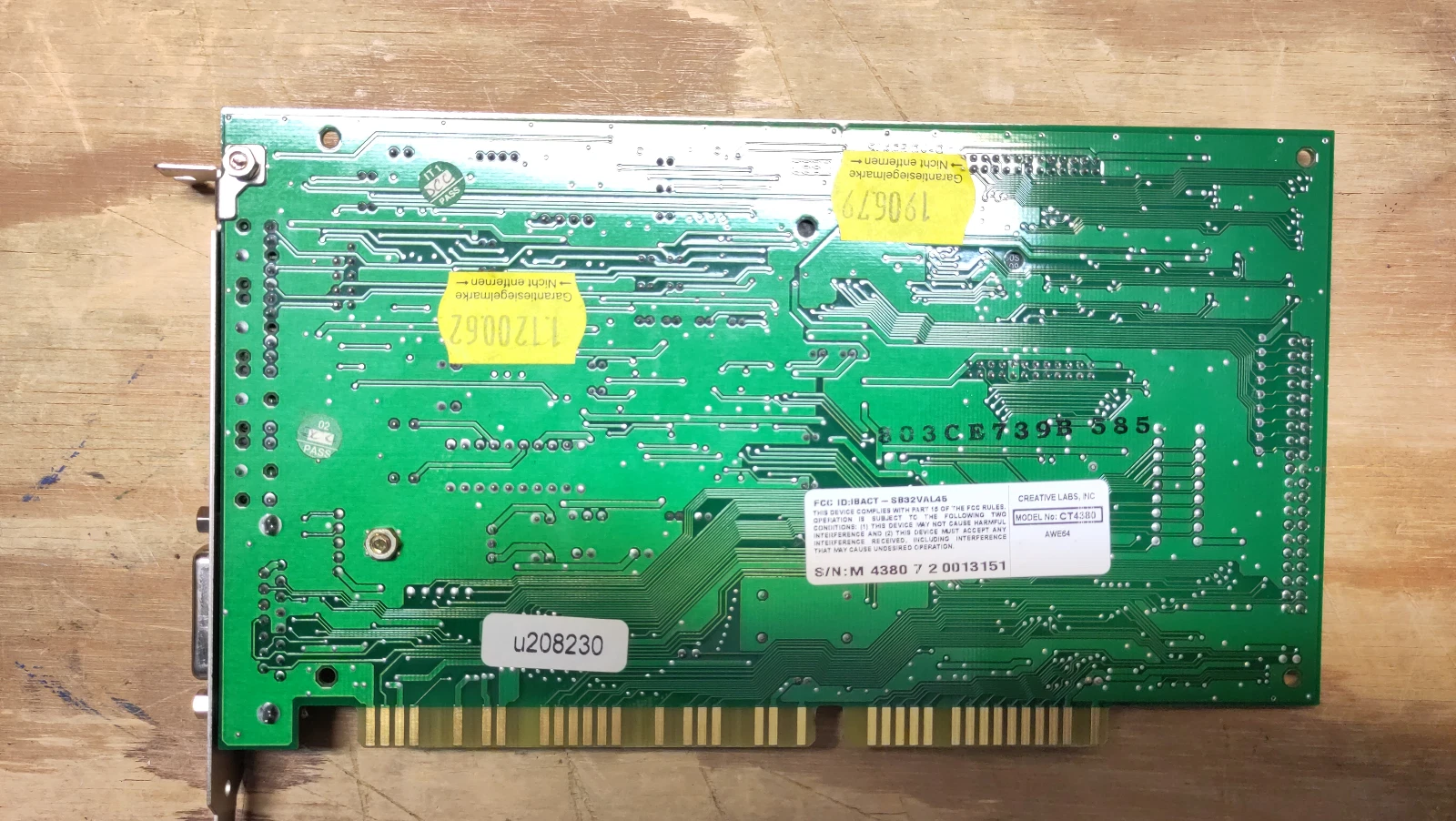 Additional photo for Creative Sound Blaster AWE64 CT4380 - Sound Card