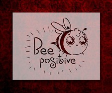 Bee Positive Bumble Bee Stencil Template Reusable 8.5 x 11 Inches for Painting