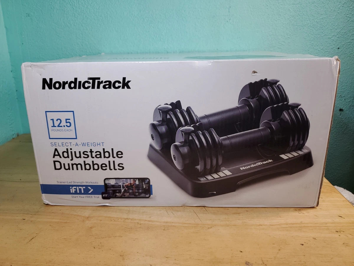 NordicTrack 25 lb Adjustable Dumbbell SET 2.5 12.5 Pounds