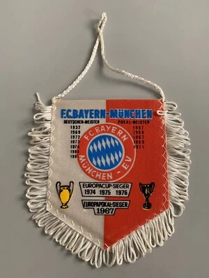 FC Bayern Munich fanion vintage football banderin pennant wimpel - Photo 1/2
