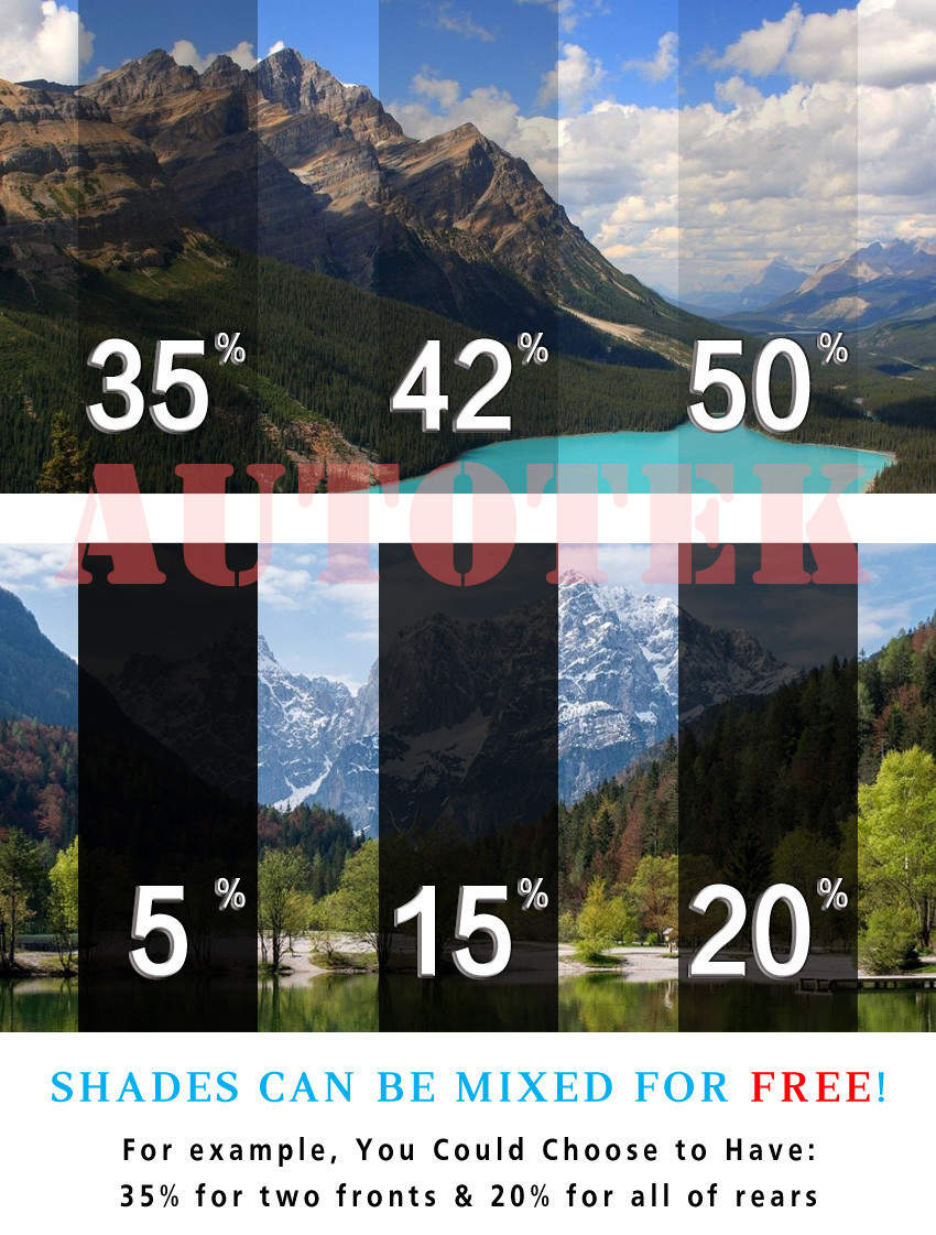 PreCut All Sides & Rear Window Film Any Tint Shade % For All Ford Escape Tint - Foto 7