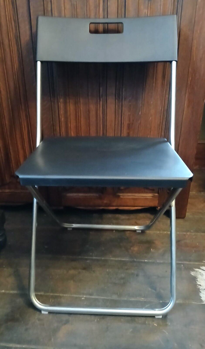 Ikea Gunde Folding Chair Office Dining Garden Black Waterproof