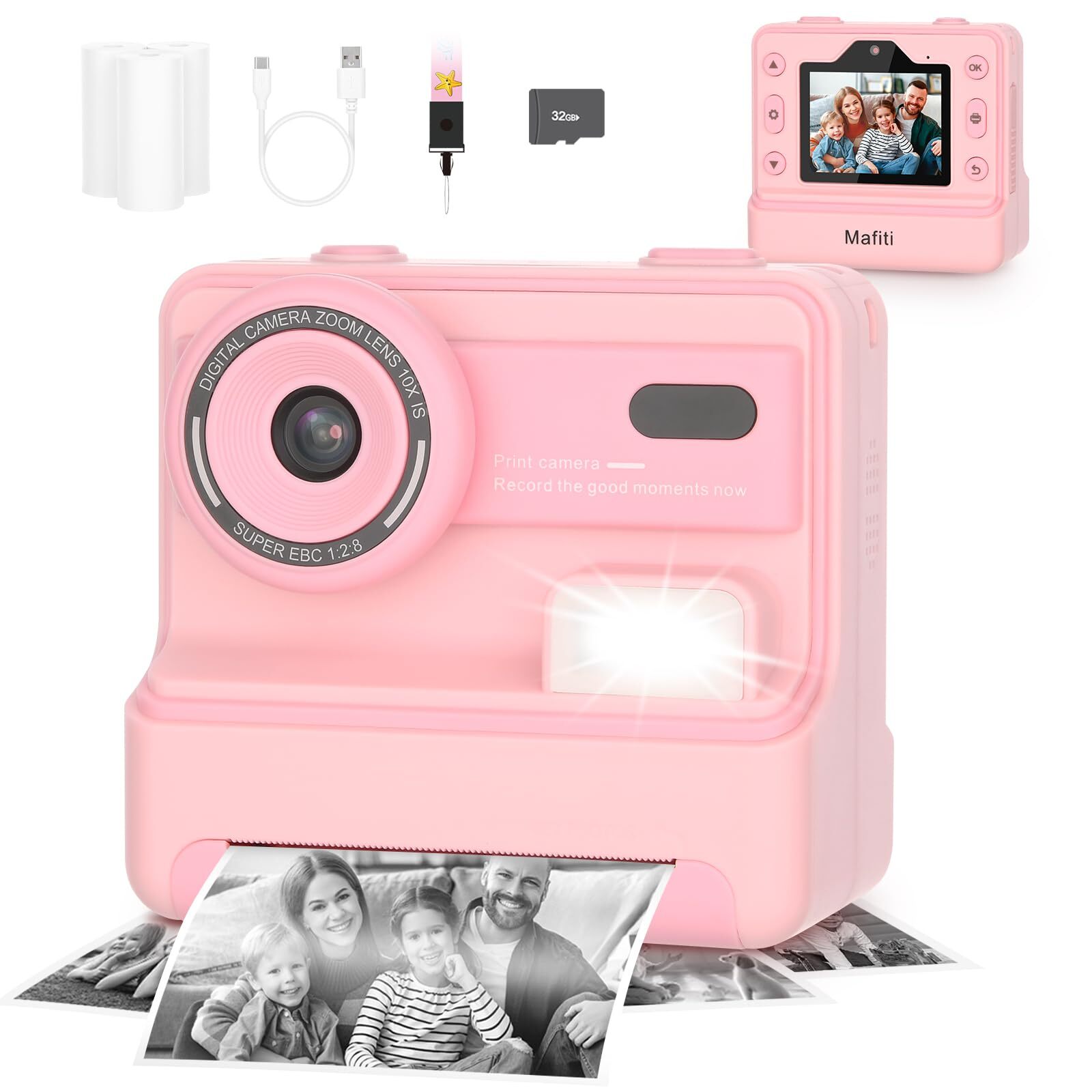 Mafiti Kids Camera Instant Print,1080P Instant Camera for Kids,Selfie Digital...-image