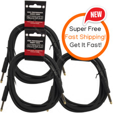 3 PACK Black Strukture SC06 6ft Instrument Cable Thick ABS LIFETIME WARRANTY 