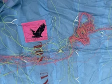 French Paragliding Parachute, canopy, photo shoot, decoration, 34 ft X 8 ft.