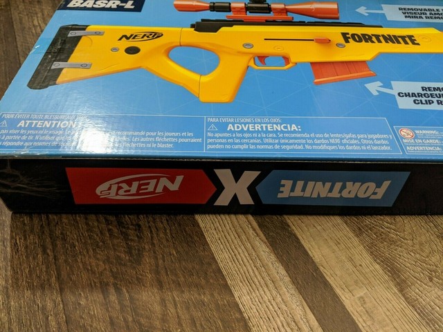 NERF Fortnite BASR-L Bolt Action, Clip Fed Blaster - Includes Removable Scope | eBay