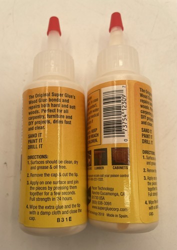 SET OF 2 The Original Super Glue Wood Glue Professional Strength All Types - Picture 3 of 3