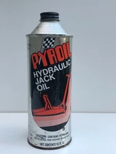 ALL METAL, CONE TOP 16OZ. PYROIL HYDRAULIC JACK OIL CAN FULL