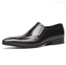 Genuine Leather Mens Pointed Toe Dress Formal Shoes Wedding Oxfords Business