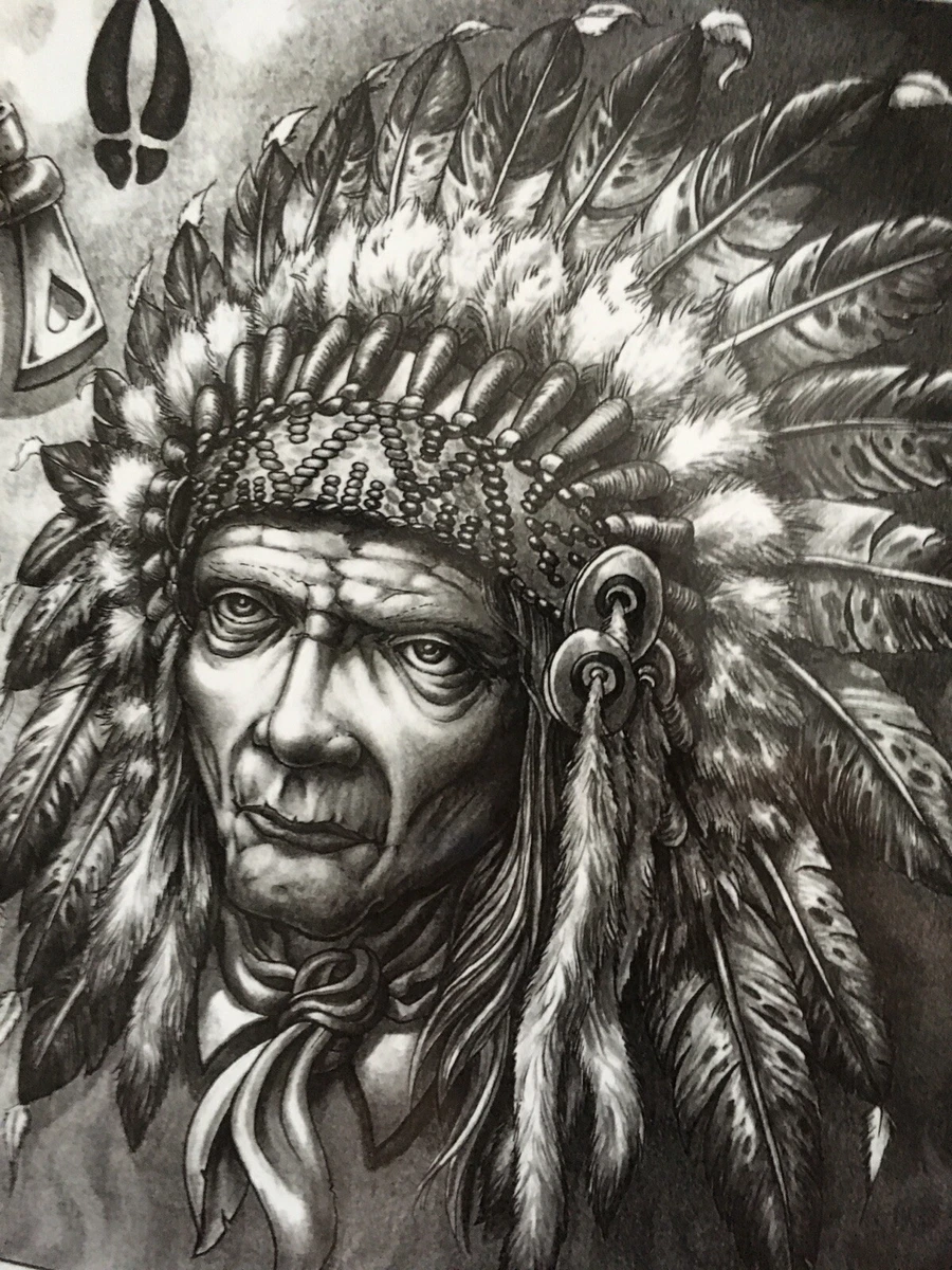 Native American Indian Chiefs Tattoo