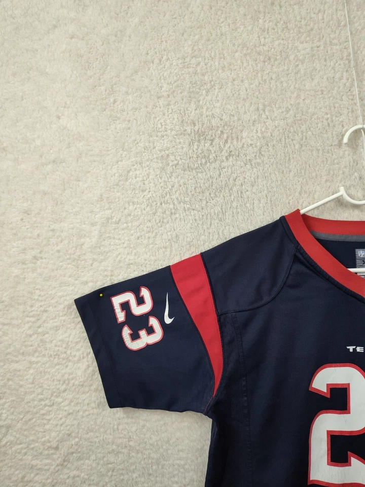 Camiseta Nike Houston Texans NFL Adrian Foster #23 Juvenil Extra Grande Camisa Azul Foto 2 de 4