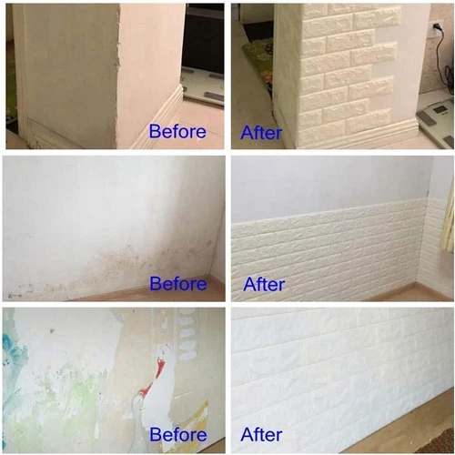 20-60pcs 3D Wall Paper Panel Brick Stickers Mural Marble Self Adhesive 70*77CM - Picture 3 of 7