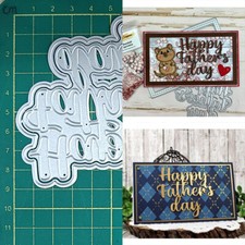 Happy Father's Day Metal Cutting Dies Scrapbooking Crafts Embossing Stencil Cut