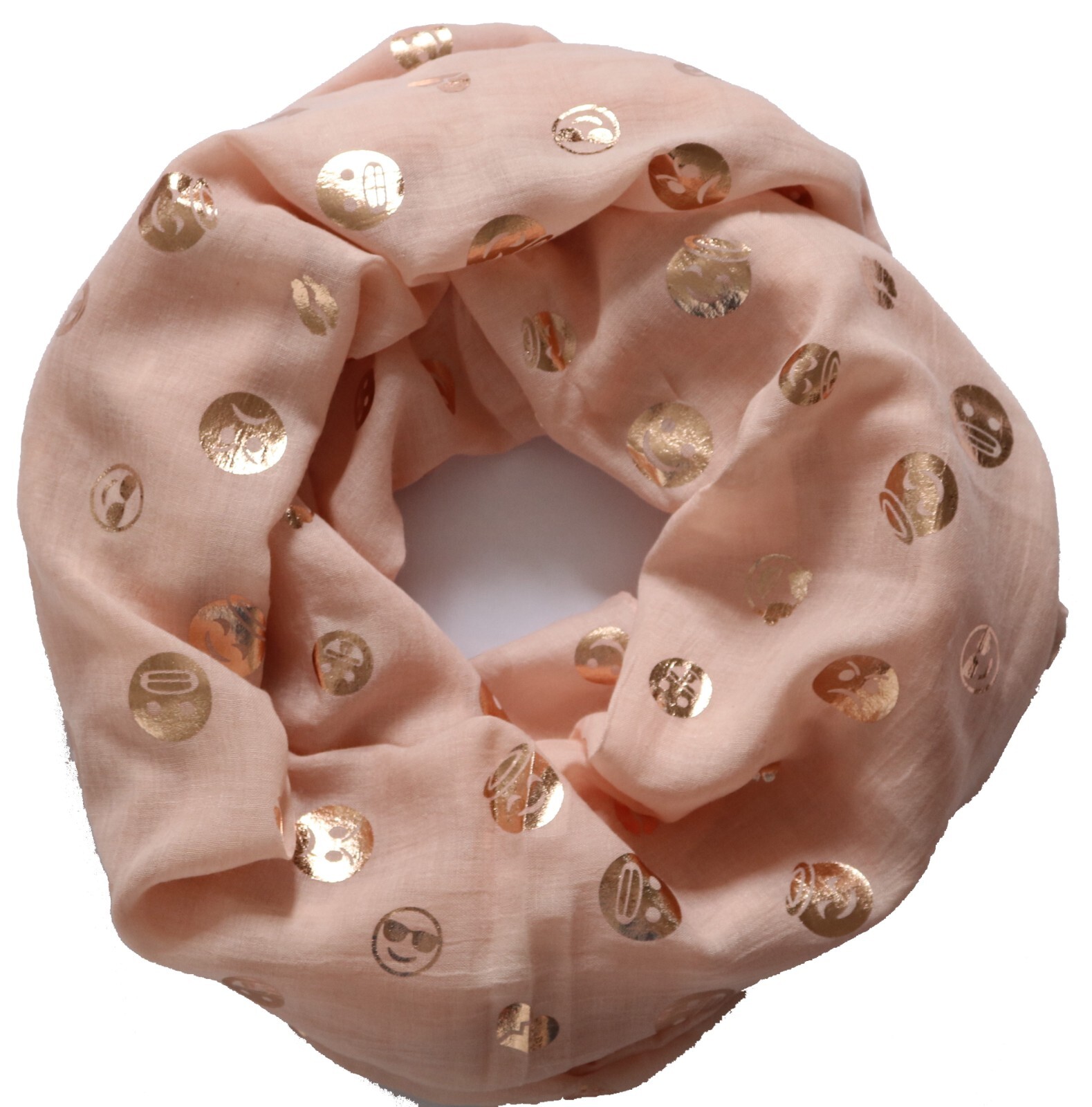 EMOJI SCARF Wrap Rose Gold Pink Fun Winter Scarves Gift For Mother Sister Friend