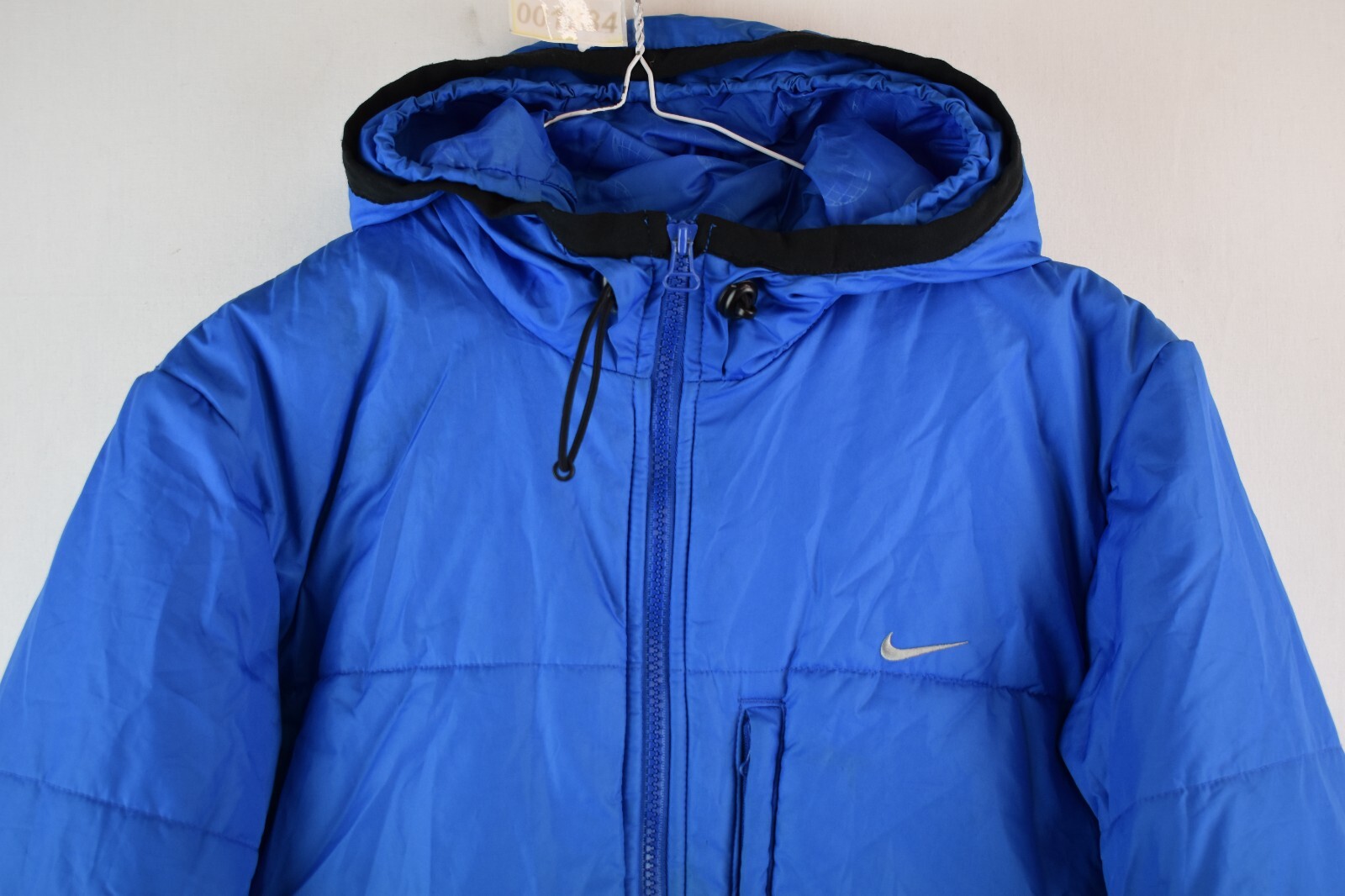 SACAI X NIKE Giacca Nike uomo blu vintage retrò con cappuccio taglia M outdoor abbigliamento sportivo imbottito