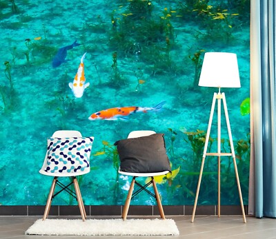 3D Glücklicher Koi M914 Tapete Wandbild Selbstklebend Abnehmbare Aufkleber Romy