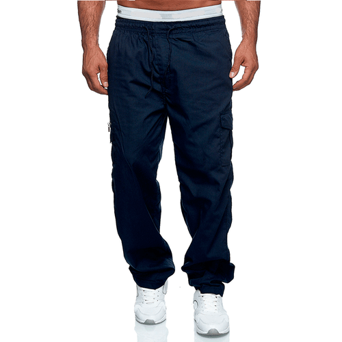 Mens Casual Jogger Fitness Gym Cargo Multi-Pocket Loose Straight Overalls Pants - Picture 37 of 78