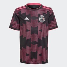 Mexico Adidas Youth 2018 AEROREADY Home Jersey -  White/Real Magenta