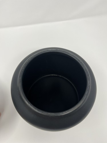 Rae Dunn Happy Halloween Matte Black Chubby Cookie Jar Canister HTF kitchen item - Picture 6 of 9