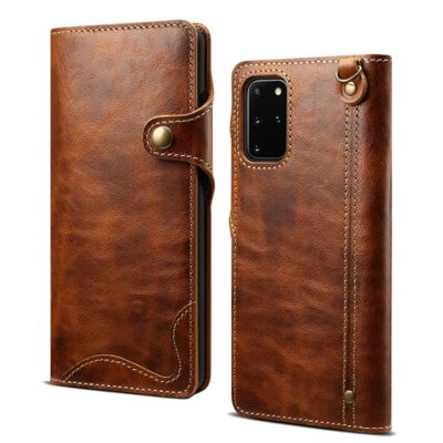Genuine Leather Flip Case for Samsung Galaxy S24 S23 S20 ultra Note 20 S24ultra