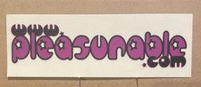 vintage PLEASURABLE PIERCINGS body piercing SHOP STICKER 5x2" UNUSED