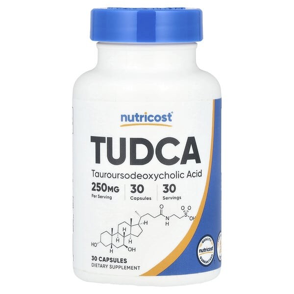 Nutricost, TUDCA, 250 mg, 30 Capsules Liver & Digestive health