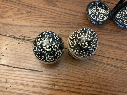 Porcelain Salt & Pepper Shakers with Handled Carrier by Temp-tations LLC - Picture 3 of 5