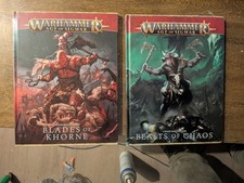   Warhammer Age of Sigmar Chaos Battletome Lot - Blades of Khorne  Beasts of...