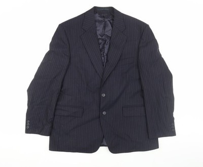 The Label Herren Blazer schwarz gestreift, Größe 42S, formell
