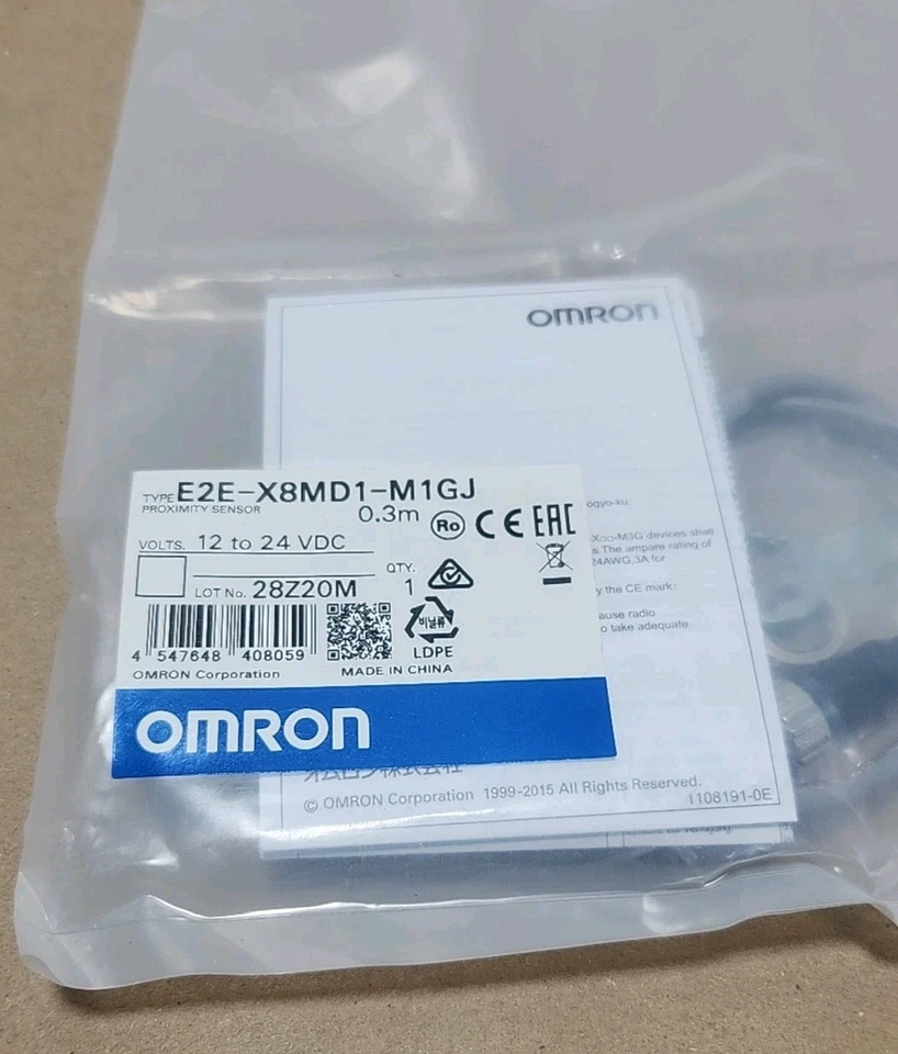 *NEW FACTORY SEALED* Omron E2E-X8MD1-M1GJ Proximity Sensor 12-24Vdc + Warranty! - Image 2 of 4