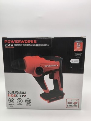 Powerworks SDS-Bohrhammer 24V 1.2J SDS Rotary Hammer ohne Akku und Ladegerät
