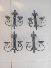 APPLIQUE DA PARETE IN FERRO BATTUTO VINTAGE ANNI 80 NUOVA LEGGI MISURE / DESCRIZ