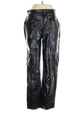 NWT A New Day Women Black Faux Leather Pants 6