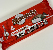 Mounds Coconut Dark Chocolate Candy Snack Size Bars 4 Pack