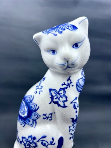 Vintage Siamkatze Figur blau & grau Keramik Paisley Formalitäten Baum Bros - Bild 7 von 10