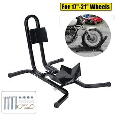 FRONT WHEEL CHOCK MOTORBIKE MOTORCYCLE STORAGE VAN TRANSPORT PADDOCK STAND