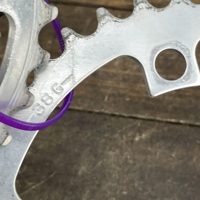 Vintage SR Sakae Triple Chainring Set 110/74 BCD 5-Bolt Alloy 38