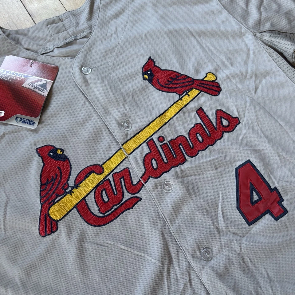 Camiseta deportiva de los Cardenales de San Luis Yadier Molina 2009 All Star para hombre 2XL 52 cosida nueva con etiquetas Foto 3 de 4