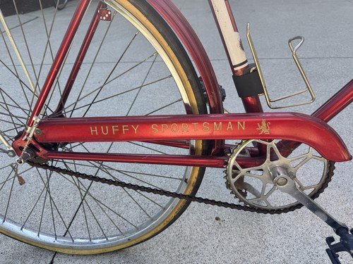 Vintage Huffy Sportsman Bicycle Red Cruiser - Picture 4 of 9